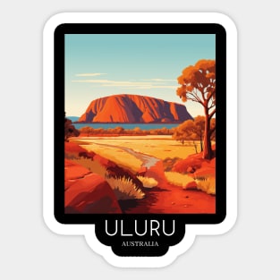 A Pop Art Travel Print of Uluru / Ayers Rock - Australia Sticker